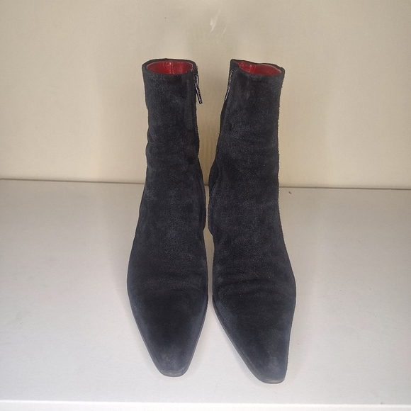 Free Lance Vintage Suede 3" inside zip Heel Ankle Boots Size EU 35.5 - Picture 3 of 11